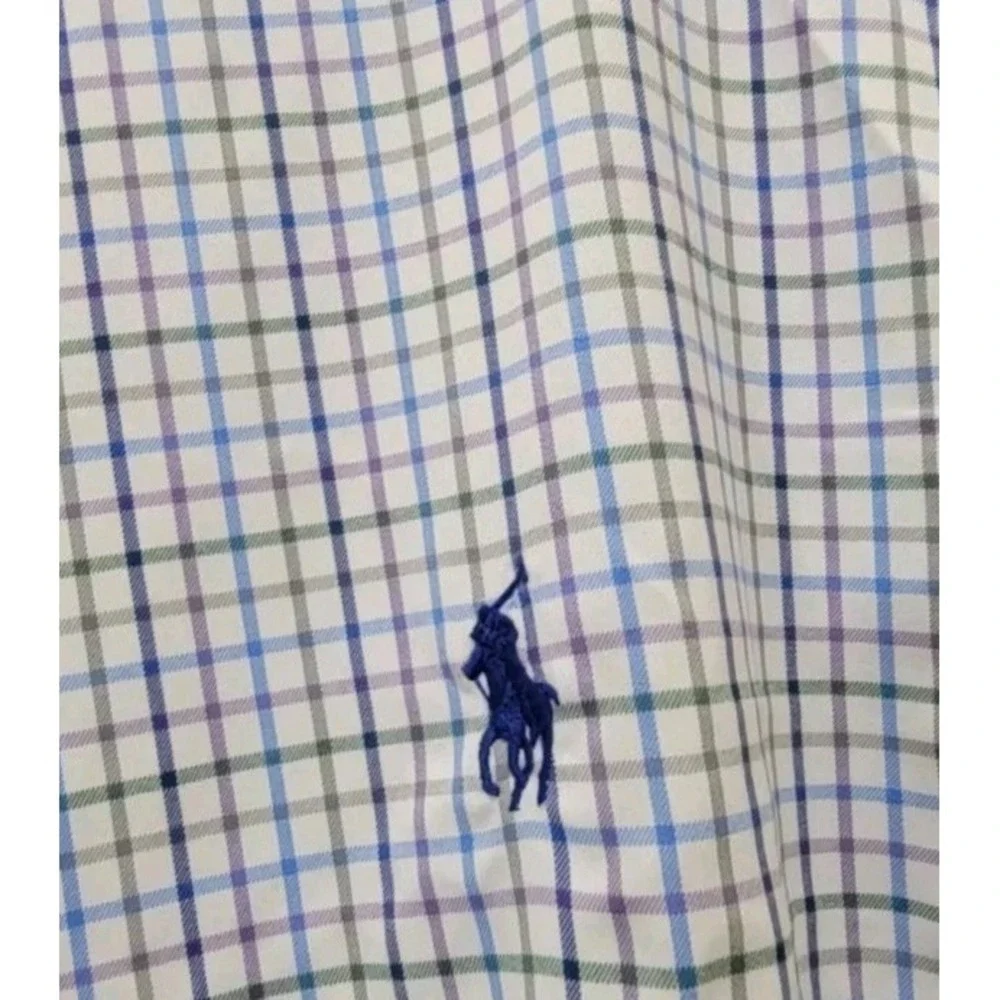 NWT Polo Ralph Lauren Performance Shirt Mens 2XB 2TG Gingham Check‎ Long-Sleeve